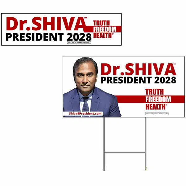 Dr.SHIVA 2028 Lawn Sign and Bumper Sticker Kit